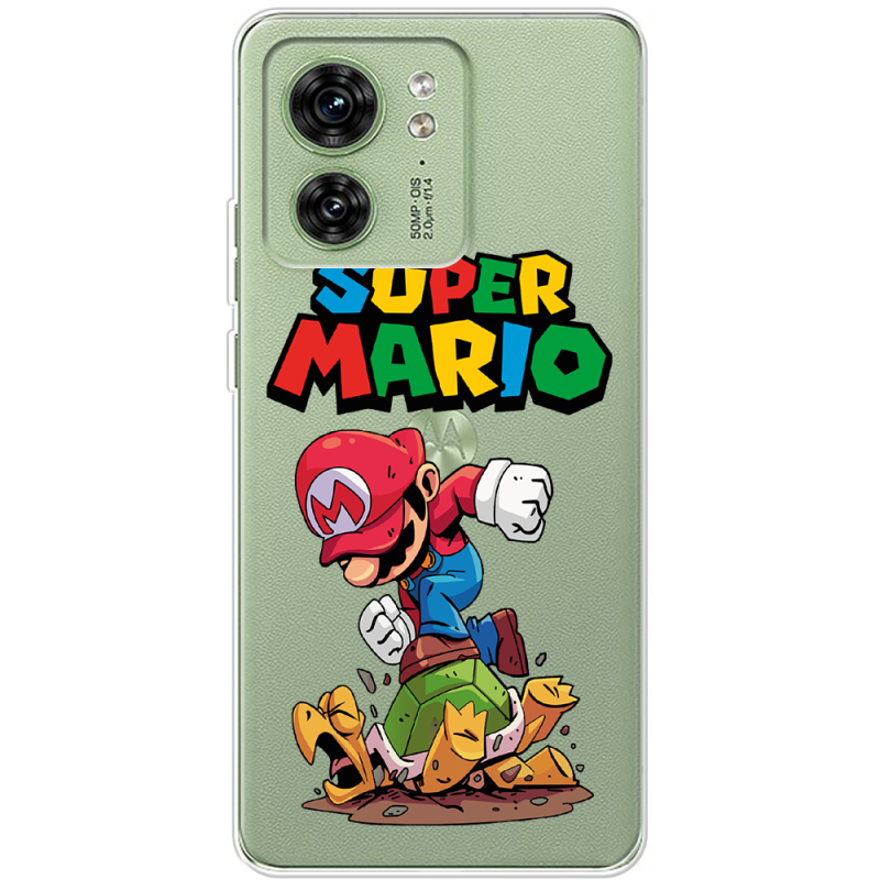 Прозрачный чехол BoxFace Motorola Edge 40 Super Mario