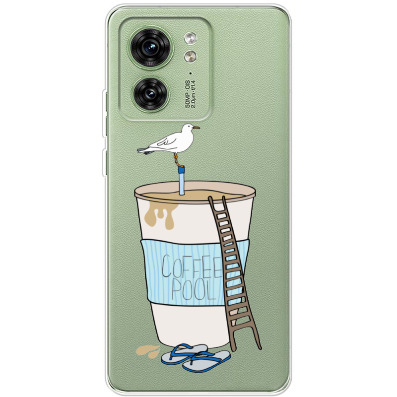 Прозрачный чехол BoxFace Motorola Edge 40 Segull in Cofee Pool