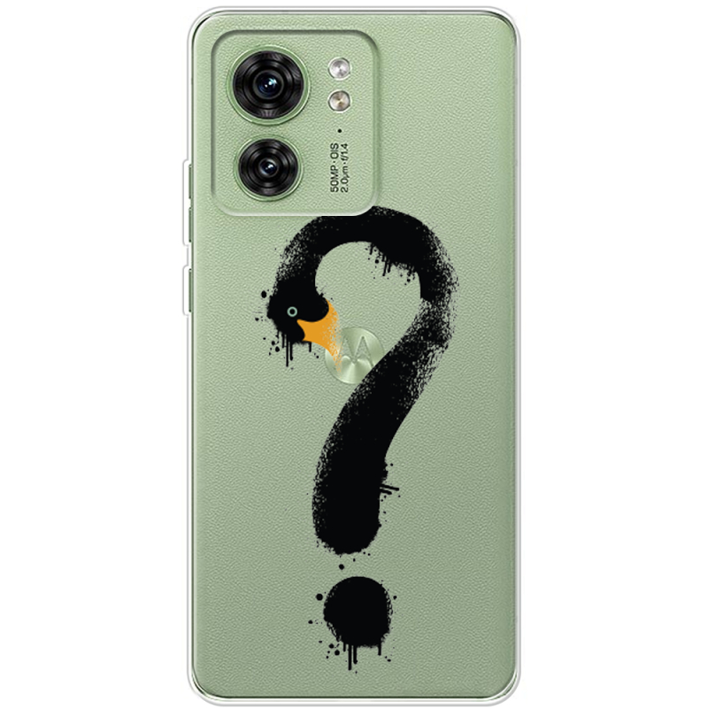 Прозрачный чехол BoxFace Motorola Edge 40 Swan question