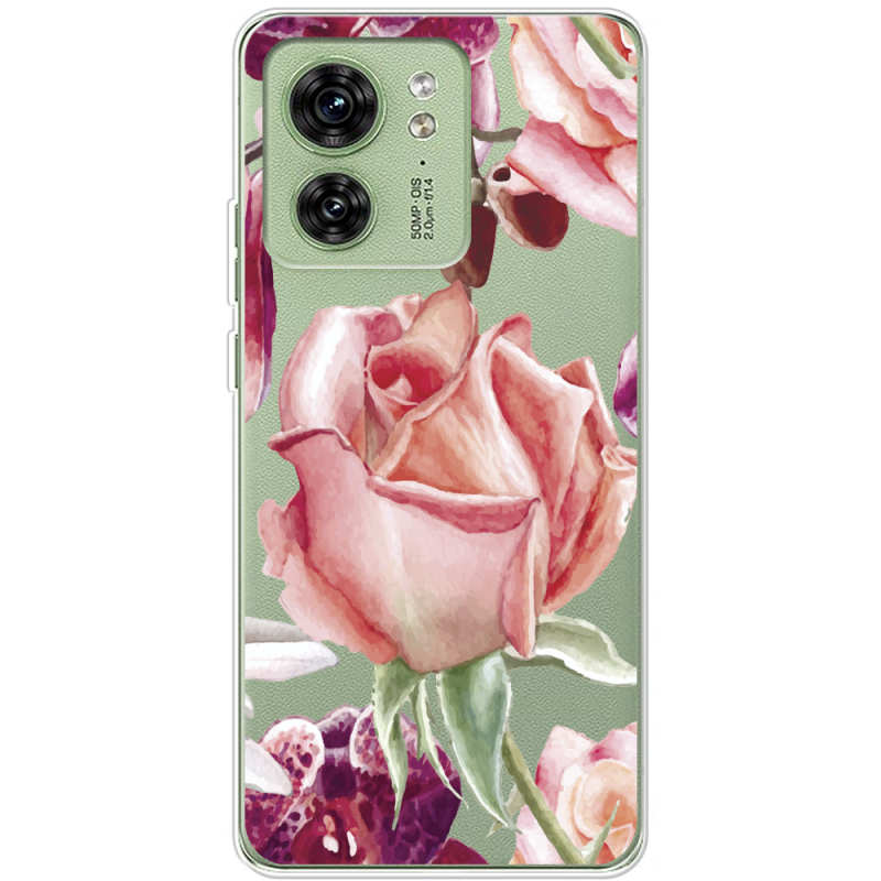 Прозрачный чехол BoxFace Motorola Edge 40 Rose