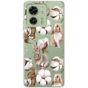 Прозрачный чехол BoxFace Motorola Edge 40 Cotton and Rabbits