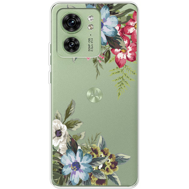 Прозрачный чехол BoxFace Motorola Edge 40 Floral