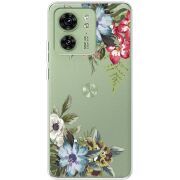Прозрачный чехол BoxFace Motorola Edge 40 Floral