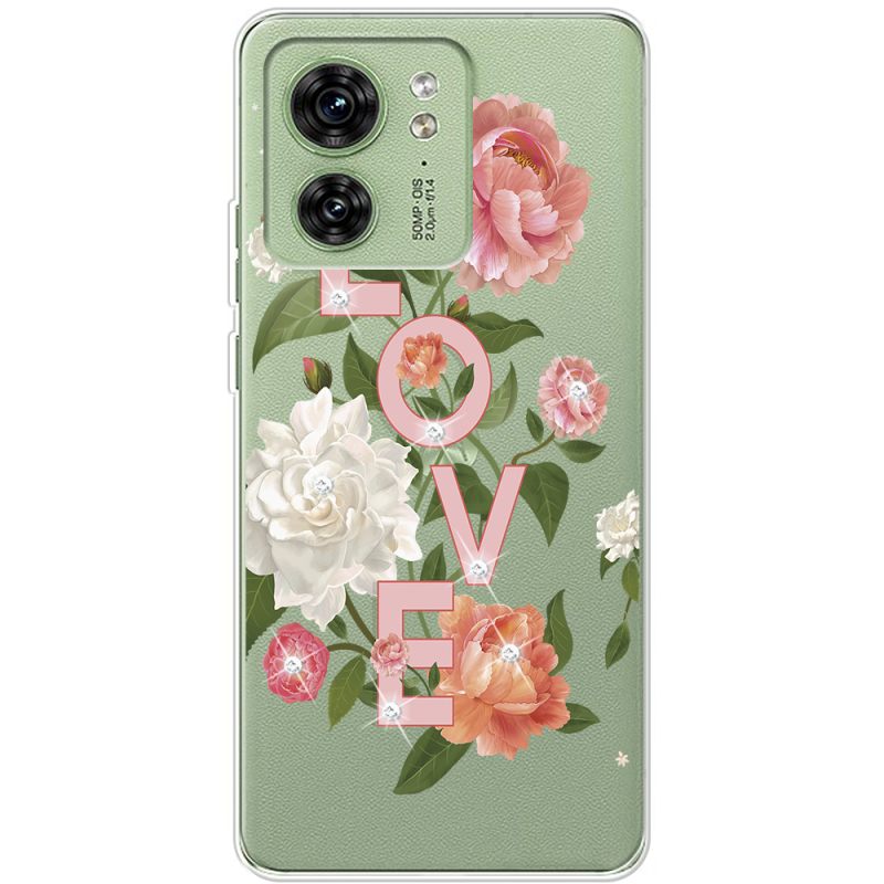 Чехол со стразами Motorola Edge 40 Love
