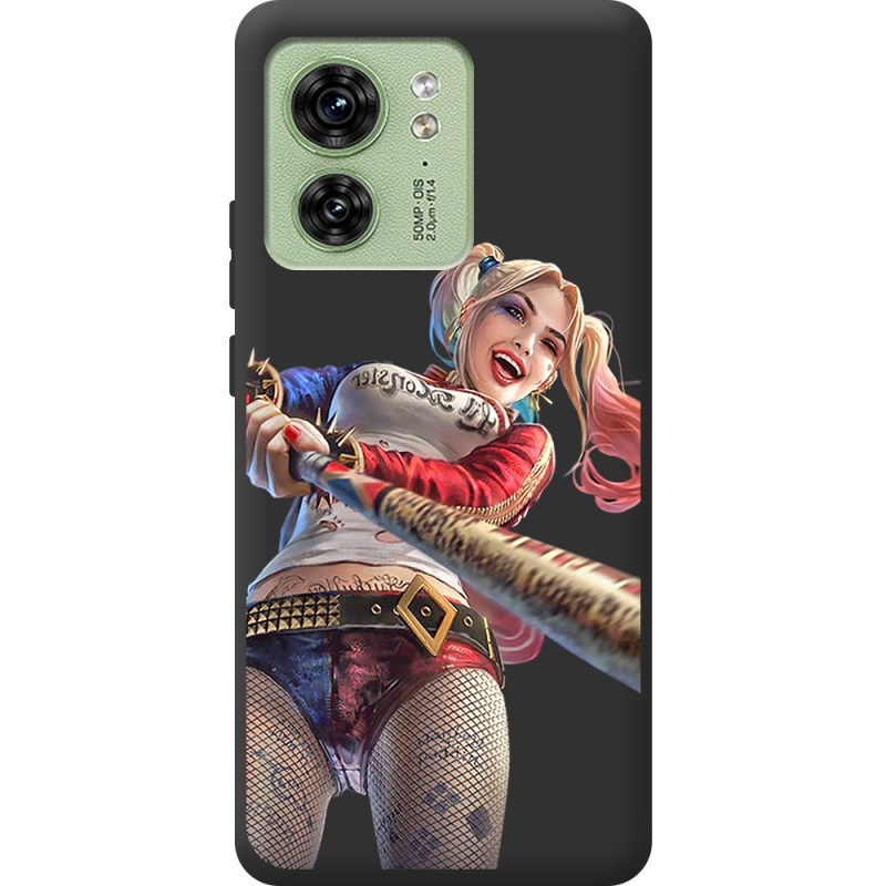 Черный чехол BoxFace Motorola Edge 40 Happy Harley Quinn