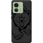 Черный чехол BoxFace Motorola Edge 40 Grizzly Bear