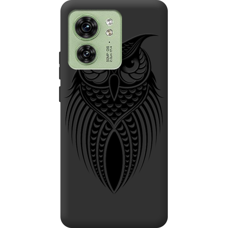 Черный чехол BoxFace Motorola Edge 40 Owl