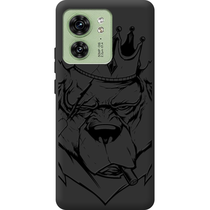 Черный чехол BoxFace Motorola Edge 40 Bear King