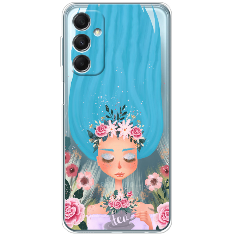 Прозрачный чехол BoxFace Samsung Galaxy M34 5G (M346) Blue Hair