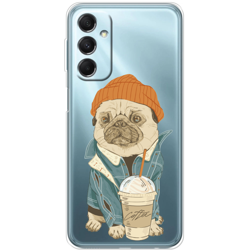 Прозрачный чехол BoxFace Samsung Galaxy M34 5G (M346) Dog Coffeeman