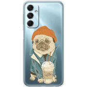 Прозрачный чехол BoxFace Samsung Galaxy M34 5G (M346) Dog Coffeeman