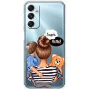 Прозрачный чехол BoxFace Samsung Galaxy M34 5G (M346) Super Mama and Son