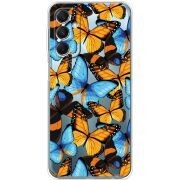 Прозрачный чехол BoxFace Samsung Galaxy M34 5G (M346) Butterfly Morpho