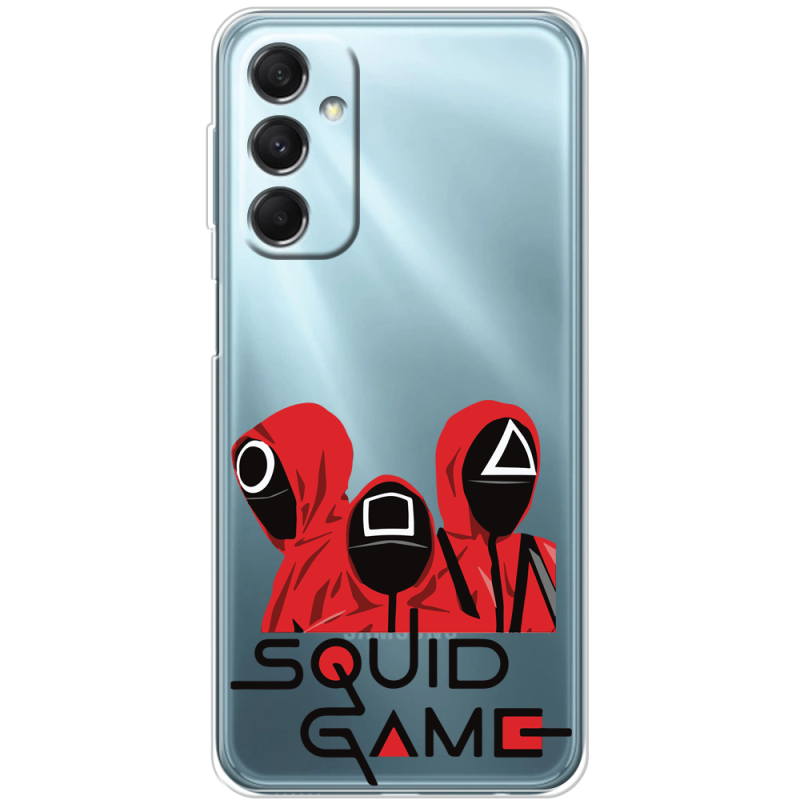 Прозрачный чехол BoxFace Samsung Galaxy M34 5G (M346) siquid game люди в красном