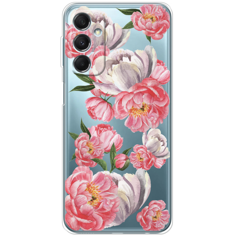 Прозрачный чехол BoxFace Samsung Galaxy M34 5G (M346) Peony Watercolor Style