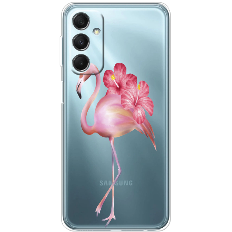 Прозрачный чехол BoxFace Samsung Galaxy M34 5G (M346) Floral Flamingo