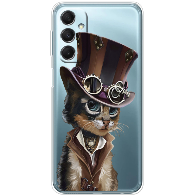 Прозрачный чехол BoxFace Samsung Galaxy M34 5G (M346) Steampunk Cat