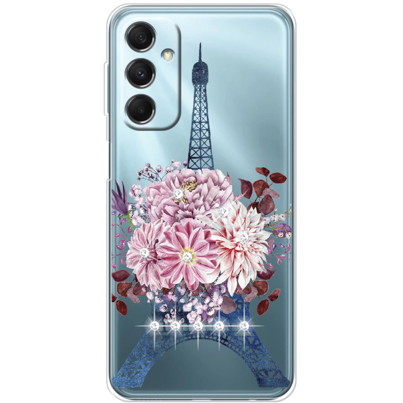 Чехол со стразами Samsung Galaxy M34 5G (M346) Eiffel Tower