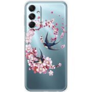 Чехол со стразами Samsung Galaxy M34 5G (M346) Swallows and Bloom