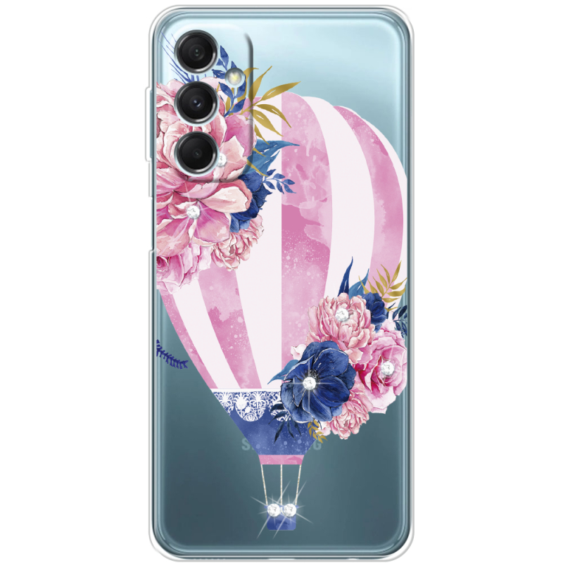 Чехол со стразами Samsung Galaxy M34 5G (M346) Pink Air Baloon