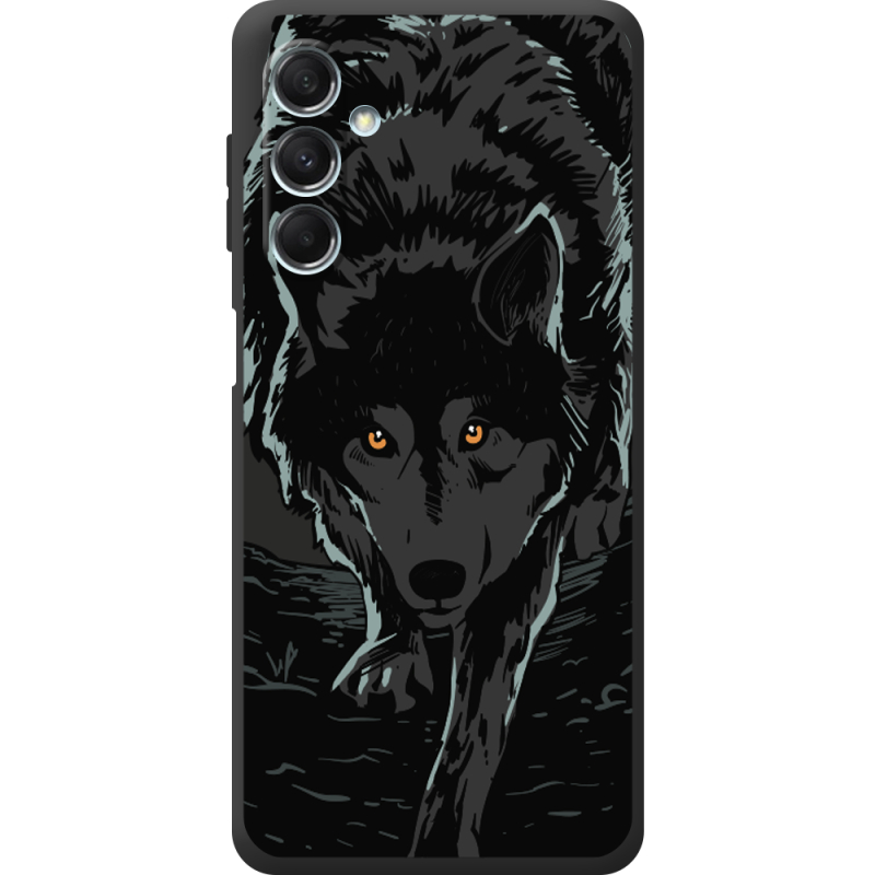 Черный чехол BoxFace Samsung Galaxy M34 5G (M346) Wolf