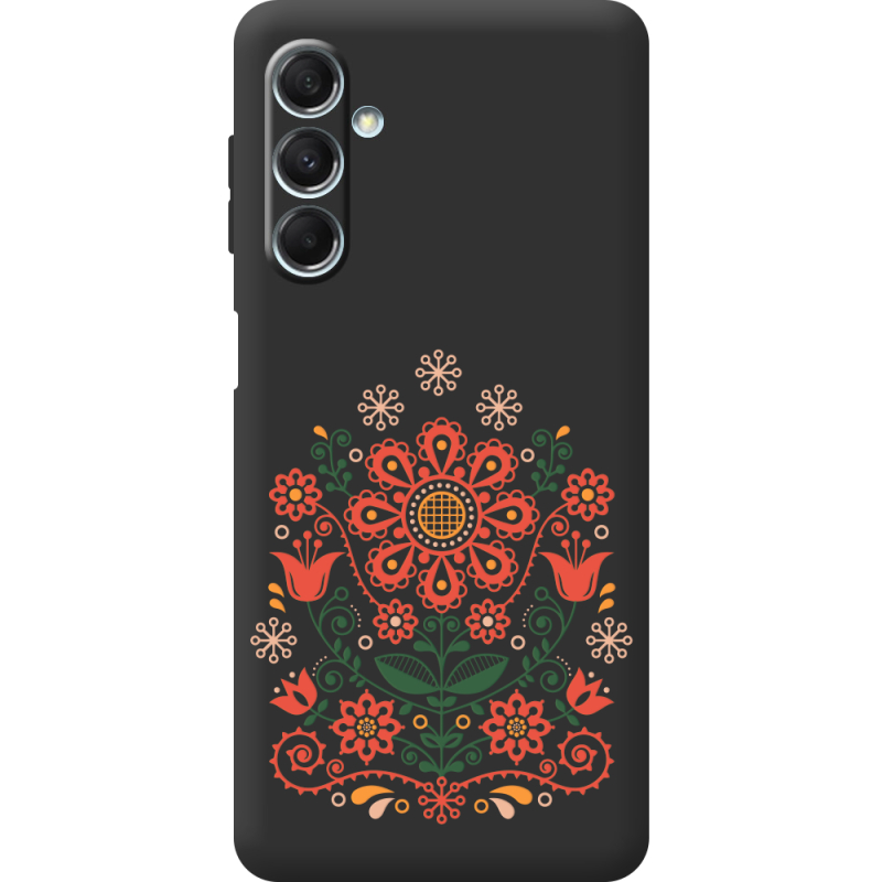 Черный чехол BoxFace Samsung Galaxy M34 5G (M346) Ukrainian Ornament