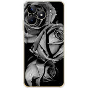 Чехол BoxFace Realme C53 Black and White Roses