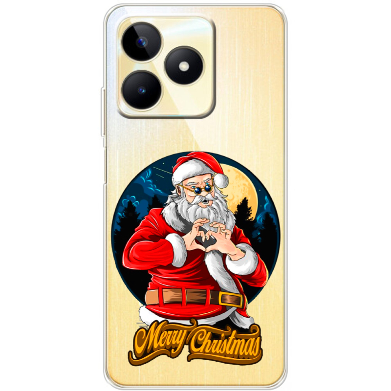 Прозрачный чехол BoxFace Realme C53 Cool Santa