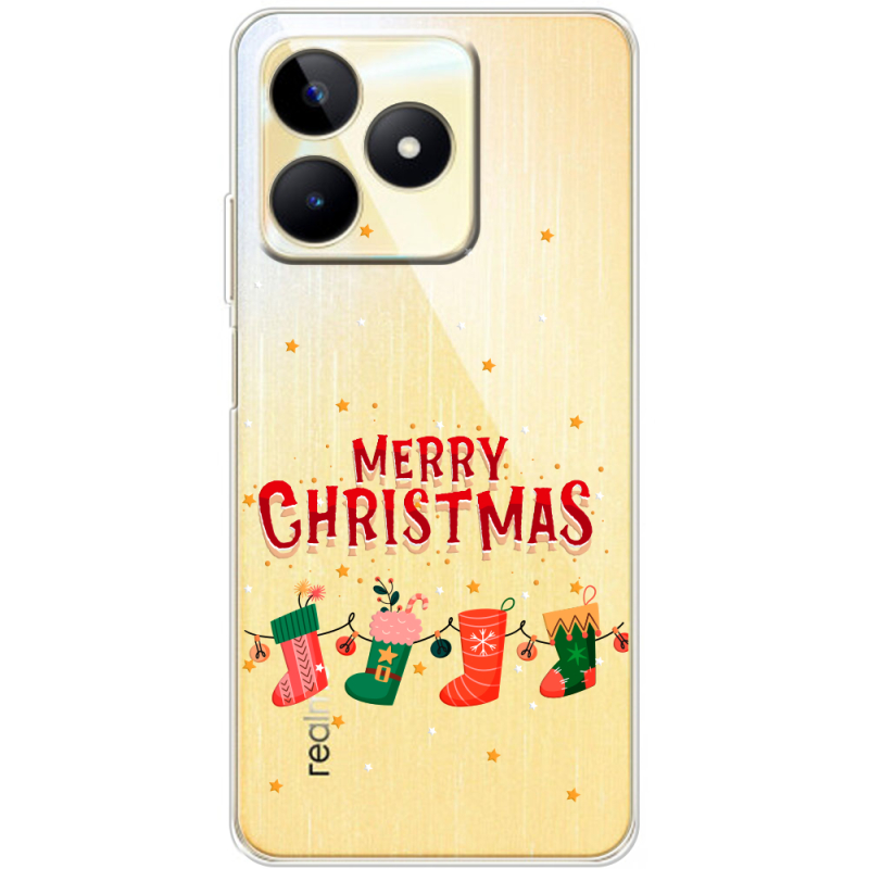 Прозрачный чехол BoxFace Realme C53 Merry Christmas