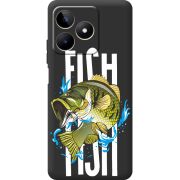 Черный чехол BoxFace Realme C53 Fish