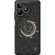 Черный чехол BoxFace Realme C53 Moon