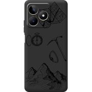 Черный чехол BoxFace Realme C53 Mountains