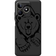 Черный чехол BoxFace Realme C53 Grizzly Bear