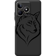 Черный чехол BoxFace Realme C53 Wolf