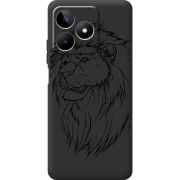 Черный чехол BoxFace Realme C53 Lion