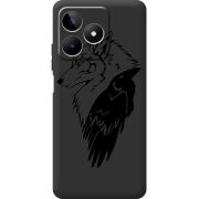 Черный чехол BoxFace Realme C53 Wolf and Raven