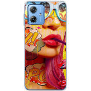 Чехол BoxFace Motorola G54 5G Yellow Girl Pop Art