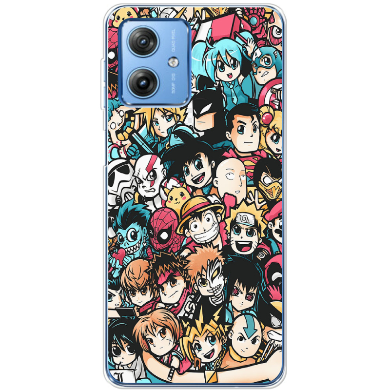 Чехол BoxFace Motorola G54 5G Anime Stickers