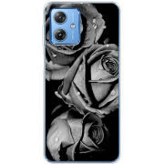 Чехол BoxFace Motorola G54 5G Black and White Roses