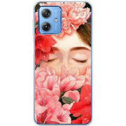 Чехол BoxFace Motorola G54 5G Girl in Flowers