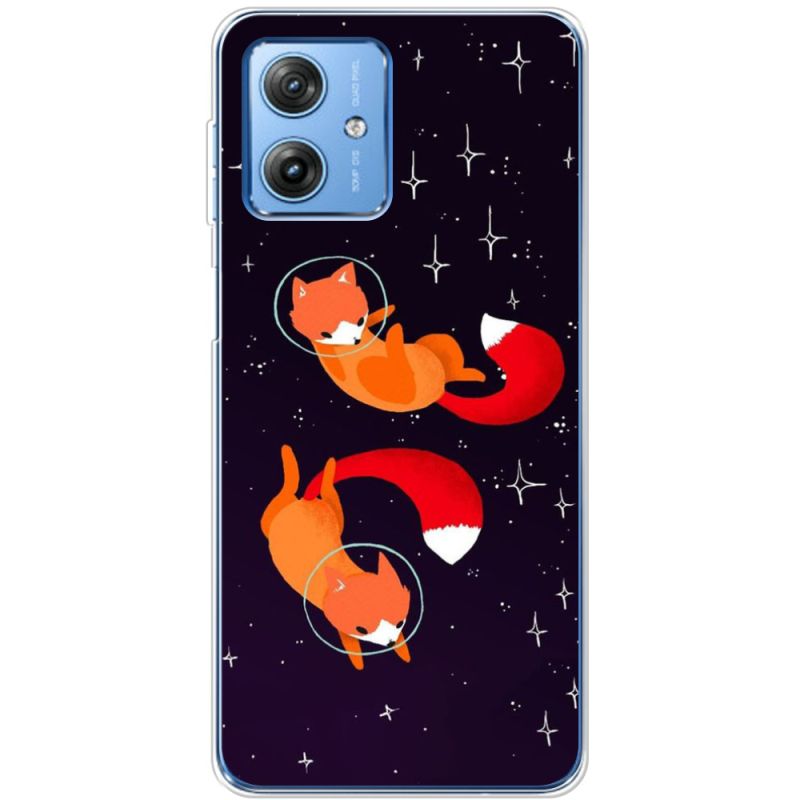 Чехол BoxFace Motorola G54 5G Fox-Astronauts