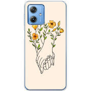 Чехол BoxFace Motorola G54 5G Flower Hands