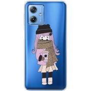 Прозрачный чехол BoxFace Motorola G54 5G Winter Morning Girl