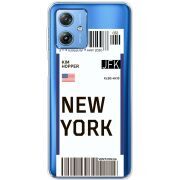 Прозрачный чехол BoxFace Motorola G54 5G Ticket New York