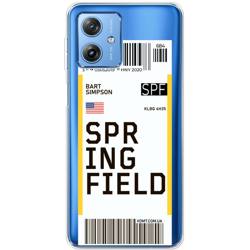 Прозрачный чехол BoxFace Motorola G54 5G Ticket Springfield