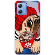 Прозрачный чехол BoxFace Motorola G54 5G Winter Puggy