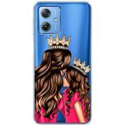 Прозрачный чехол BoxFace Motorola G54 5G Queen and Princess