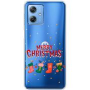 Прозрачный чехол BoxFace Motorola G54 5G Merry Christmas
