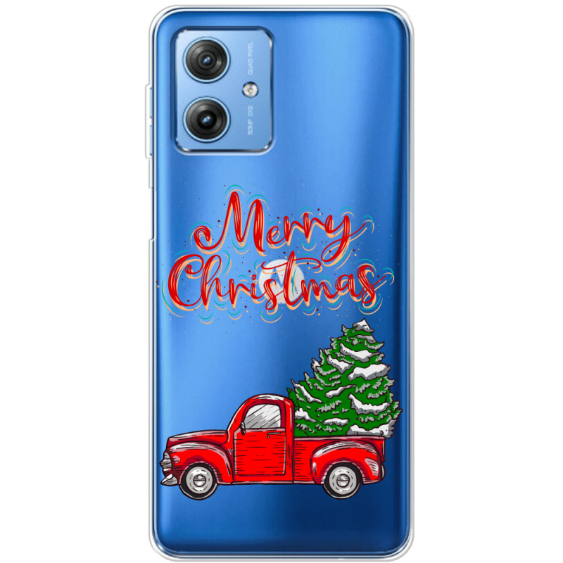 Прозрачный чехол BoxFace Motorola G54 5G Holiday Car