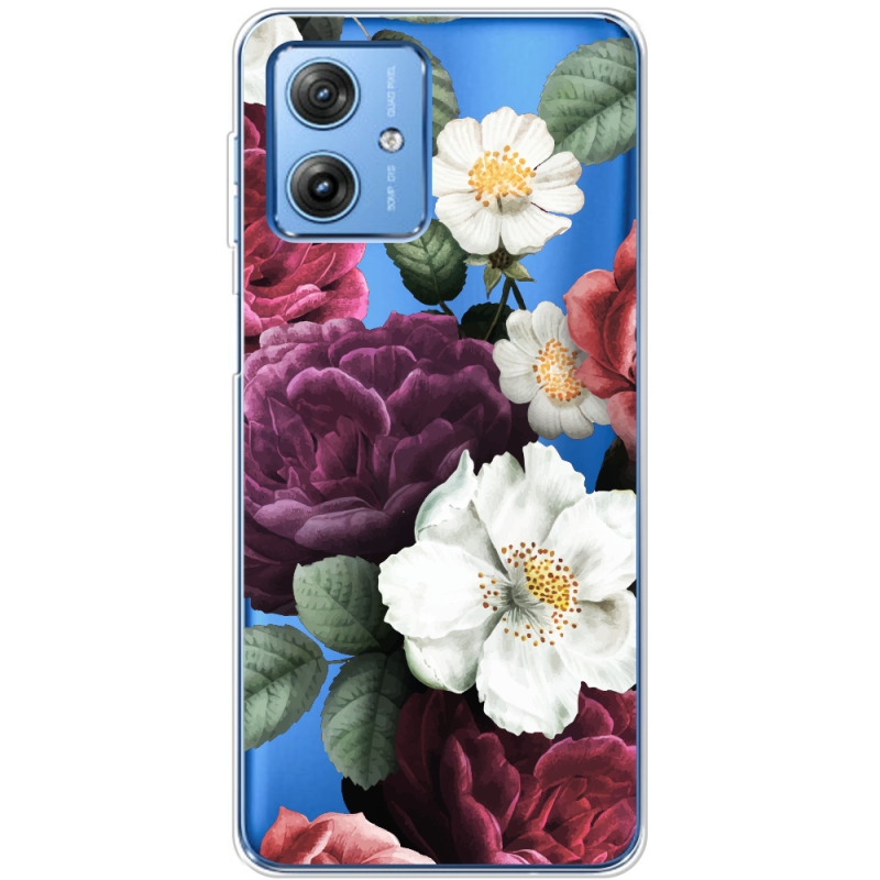 Прозрачный чехол BoxFace Motorola G54 5G Floral Dark Dreams